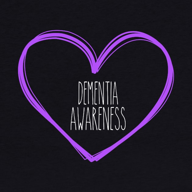 Dementia Awareness Heart Support by MerchAndrey